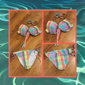 rainbow sno cone bikini